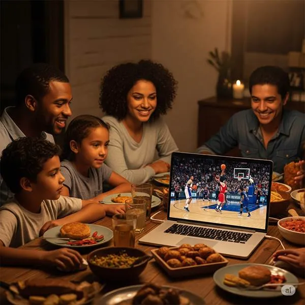 NBA 라이브 스트리밍 링크로 농구중계를 즐기는 가족