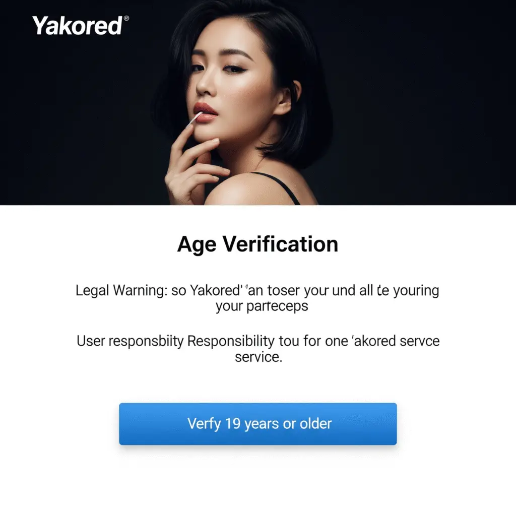 야코레드의 연령 인증 페이지 야코레드의 연령 인증 페이지