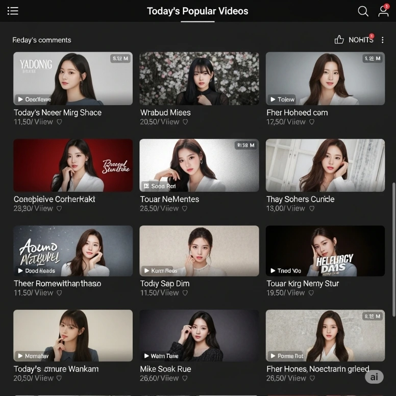 야동티비 “오늘의 인기영상” 섹션 스크린샷(2021년) 야동티비 “오늘의 인기영상” 섹션 스크린샷(2021년)