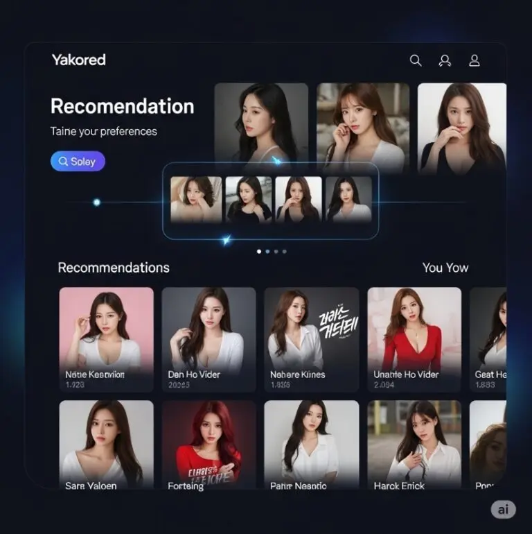 야코레드 AI 추천 인터페이스(2023년) 야코레드 AI 추천 인터페이스(2023년)
