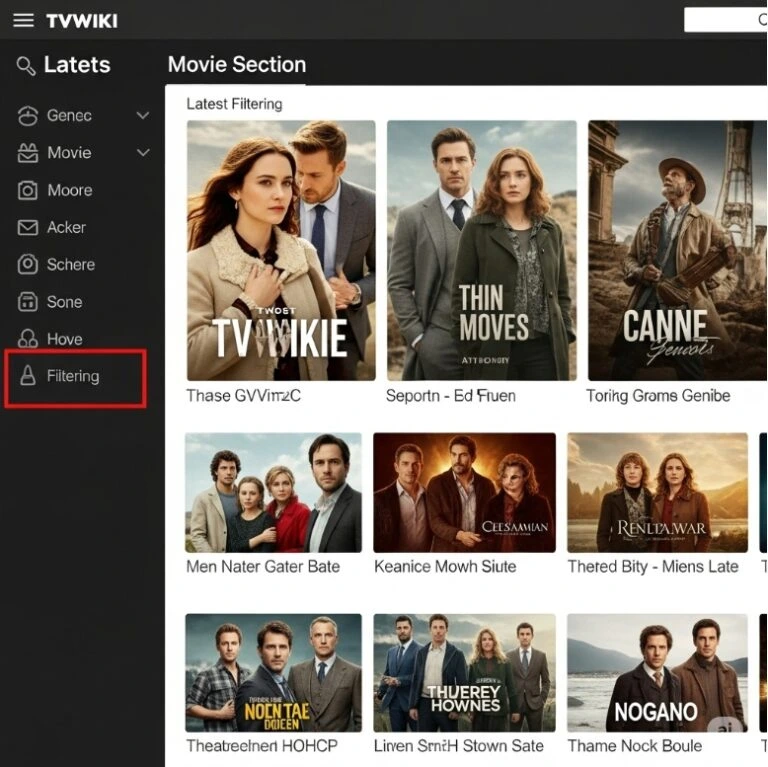 티비위키 영화 섹션의 인터페이스를 보여주는 이미지 티비위키 영화 섹션의 인터페이스를 보여주는 이미지