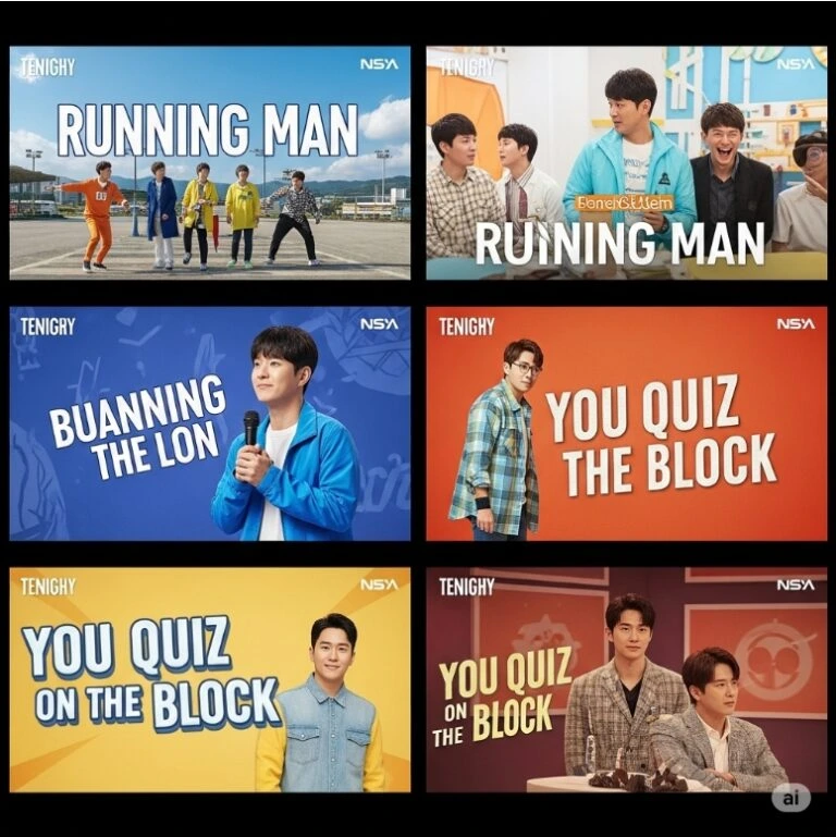 런닝맨과 유 퀴즈 온 더 블록 등 인기 예능 프로그램의 썸네일 런닝맨과 유 퀴즈 온 더 블록 등 인기 예능 프로그램의 썸네일