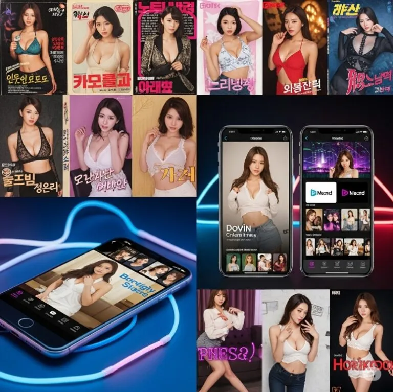 오래된 VHS 테이프와 스마트폰, 태블릿 등 현대 스트리밍 아이콘이 어우러진 콜라주 오래된 VHS 테이프와 스마트폰, 태블릿 등 현대 스트리밍 아이콘이 어우러진 콜라주