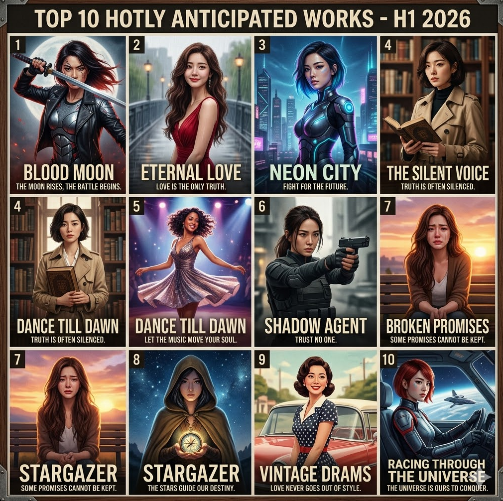 2026년 상반기 최고 화제작 10선의 메인 포스터와 명대사가 나열된 고화질 콜라주